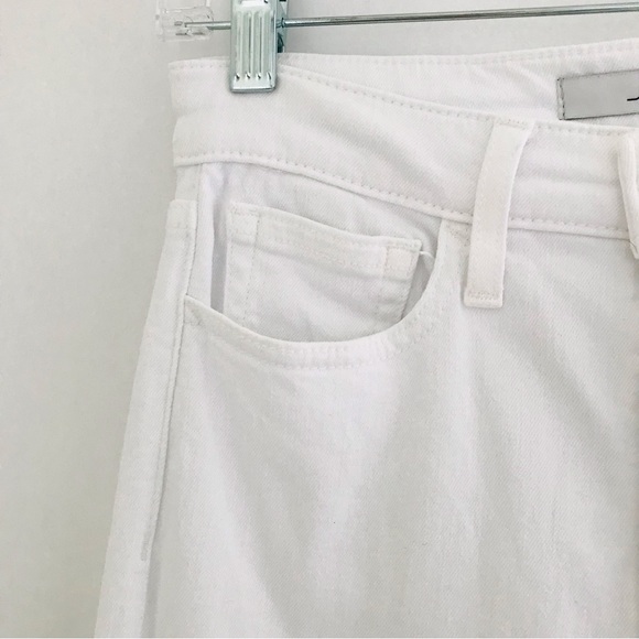 JOE’S Hi Honey High Rise Bootcut White Side Slits Raw Hem - Picture 4 of 11